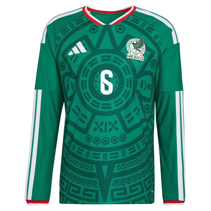 adidas Men's G. Arteaga Mexico Long-Sleeve Authentic Home Jersey 2026 (Bold Green)