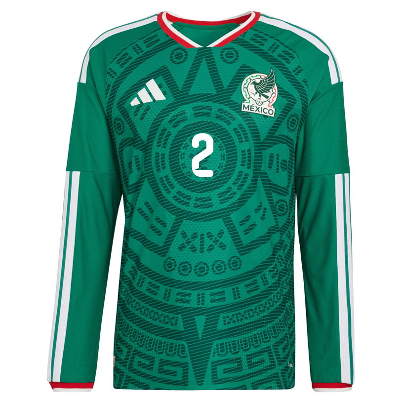 adidas Men's I. Reyes Mexico Long-Sleeve Authentic Home Jersey 2026 (Bold Green)