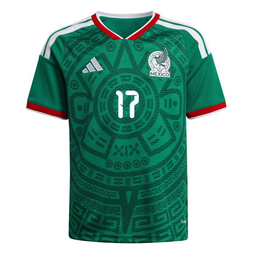 adidas Youth J. Corona Mexico 2026 Home World Cup Jersey (Bold Green)