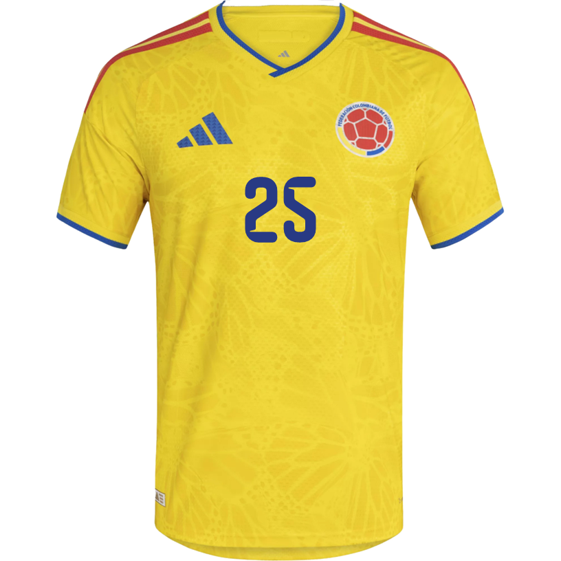 adidas Men's Montero Colombia 2026 Authentic Home Jersey (Impact Yellow)