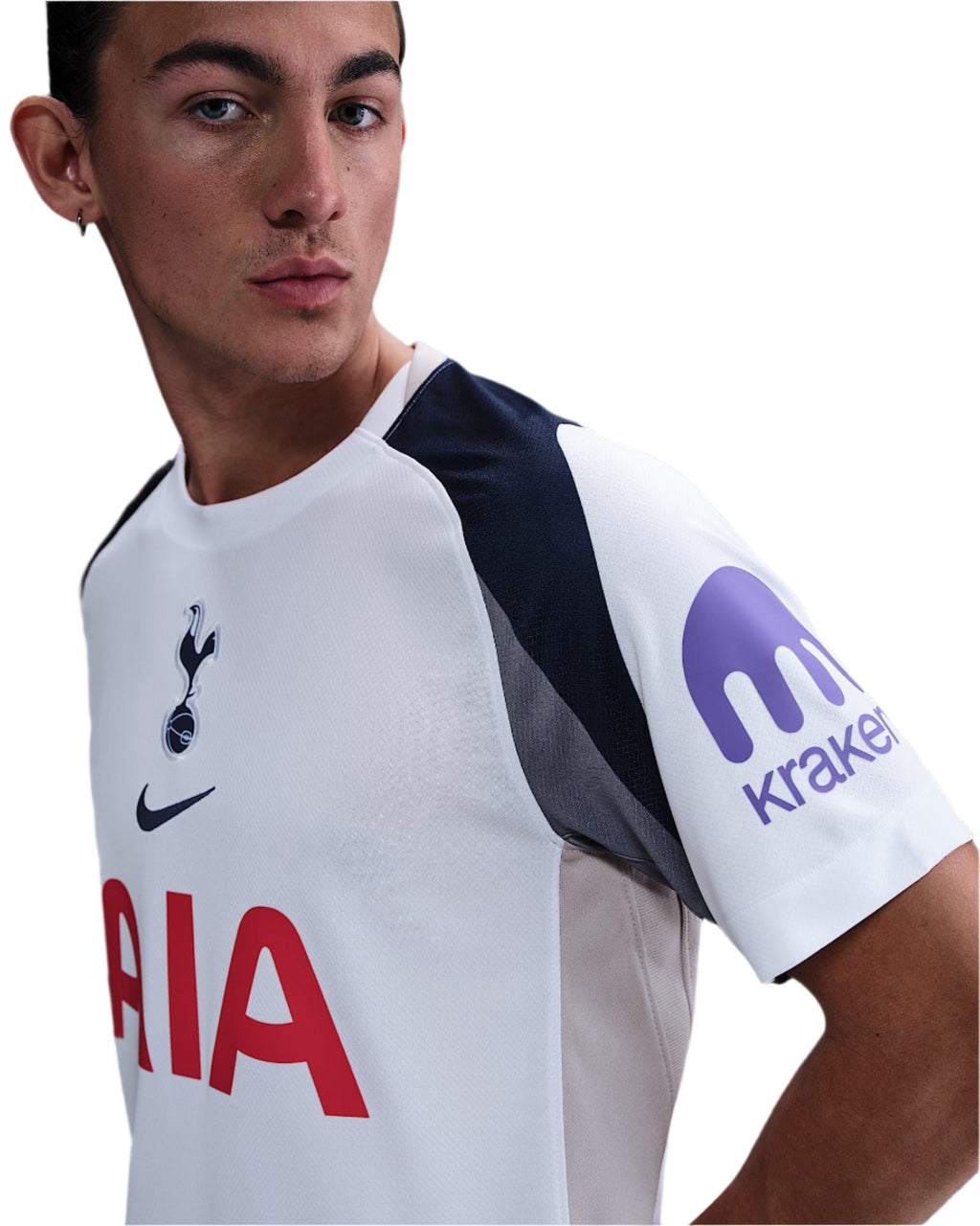 Nike Bergvall Tottenham Hotspurs Home Jersey w/ EPL + No Room For Racism Patch 25/26 (White/Iron/Binary Blue)