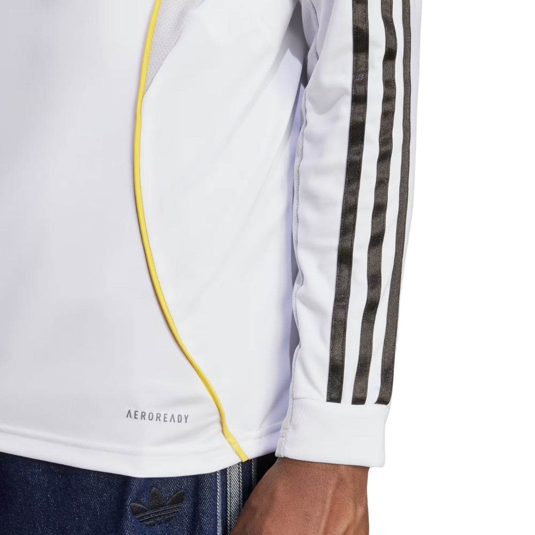 adidas Real Madrid Rudiger Long Sleeve Home Jersey w/ Intercontinental + Champions League Patches 25/26 (White)
