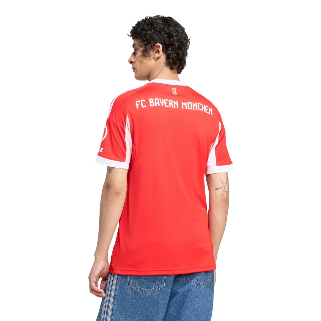 adidas Bayern Munich Bischof Home Jersey w/ Champions League Patches 25/26 (Red)