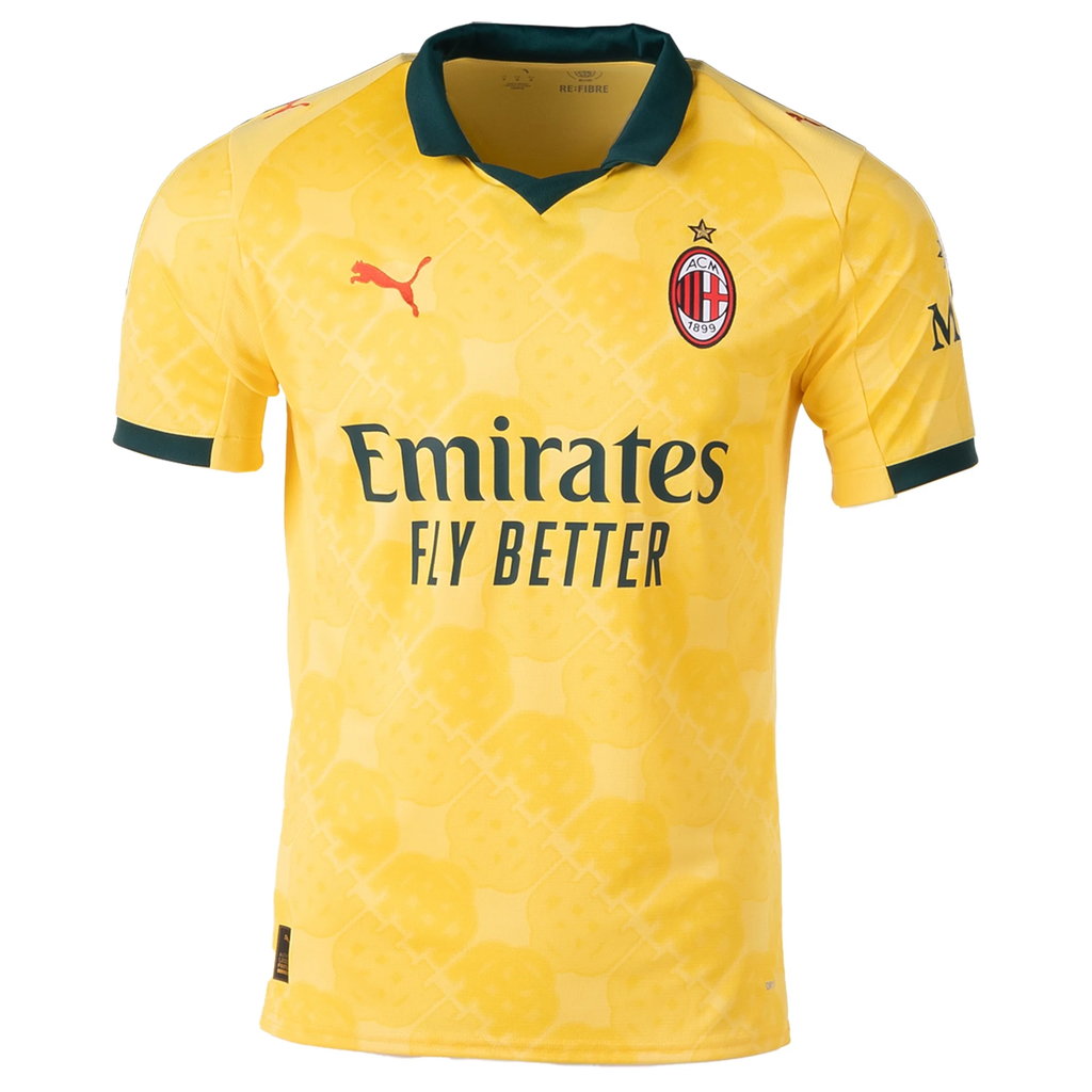 PUMA Men's AC Milan Third Jersey 25/26 (Sunny Yellow/Dark Myrtle)