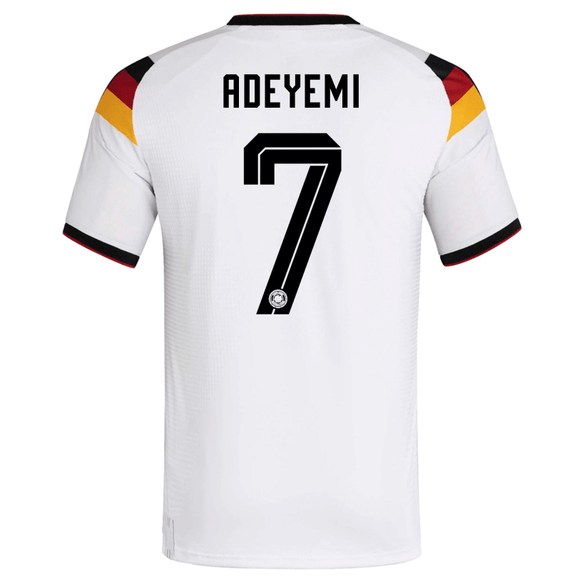 adidas Men's Adeyemi Germany Authentic Home World Cup Jersey 2026 (White/Black)