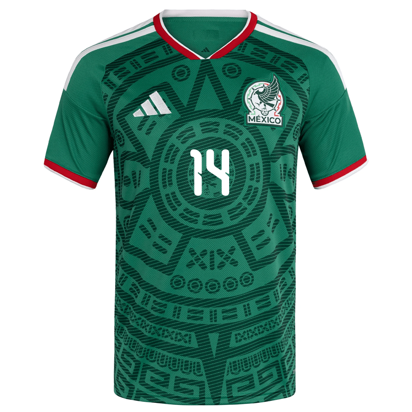 adidas Men's Chicharito Mexico Home 2026 World Cup Jersey (Bold Green)