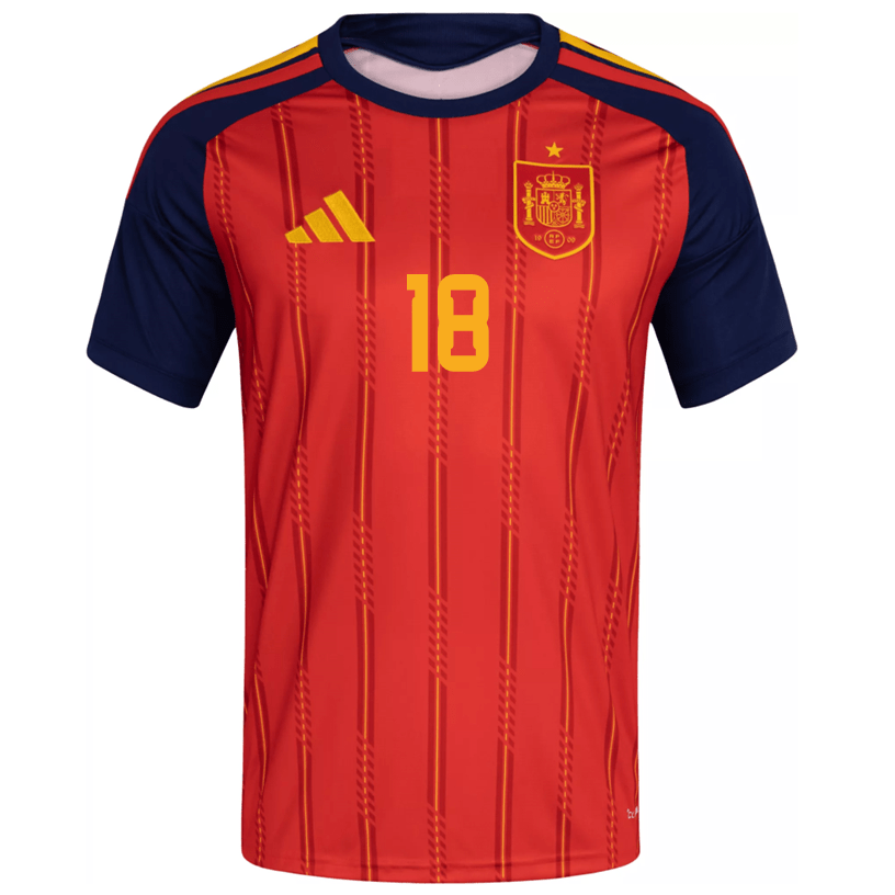adidas Men's Fabian Spain World Cup Home Jersey 2026 (Vivid Red)