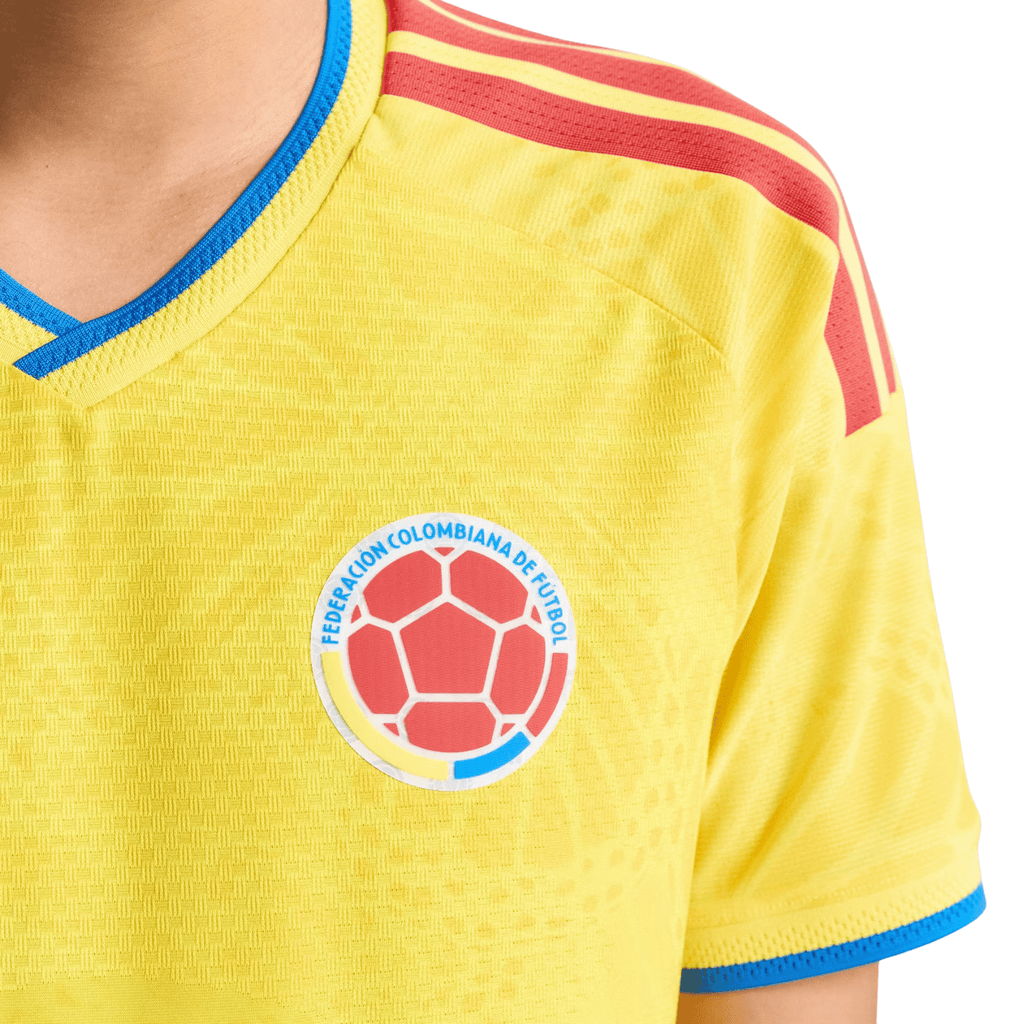 adidas Men's Borre Colombia 2026 Authentic Home Jersey (Impact Yellow)