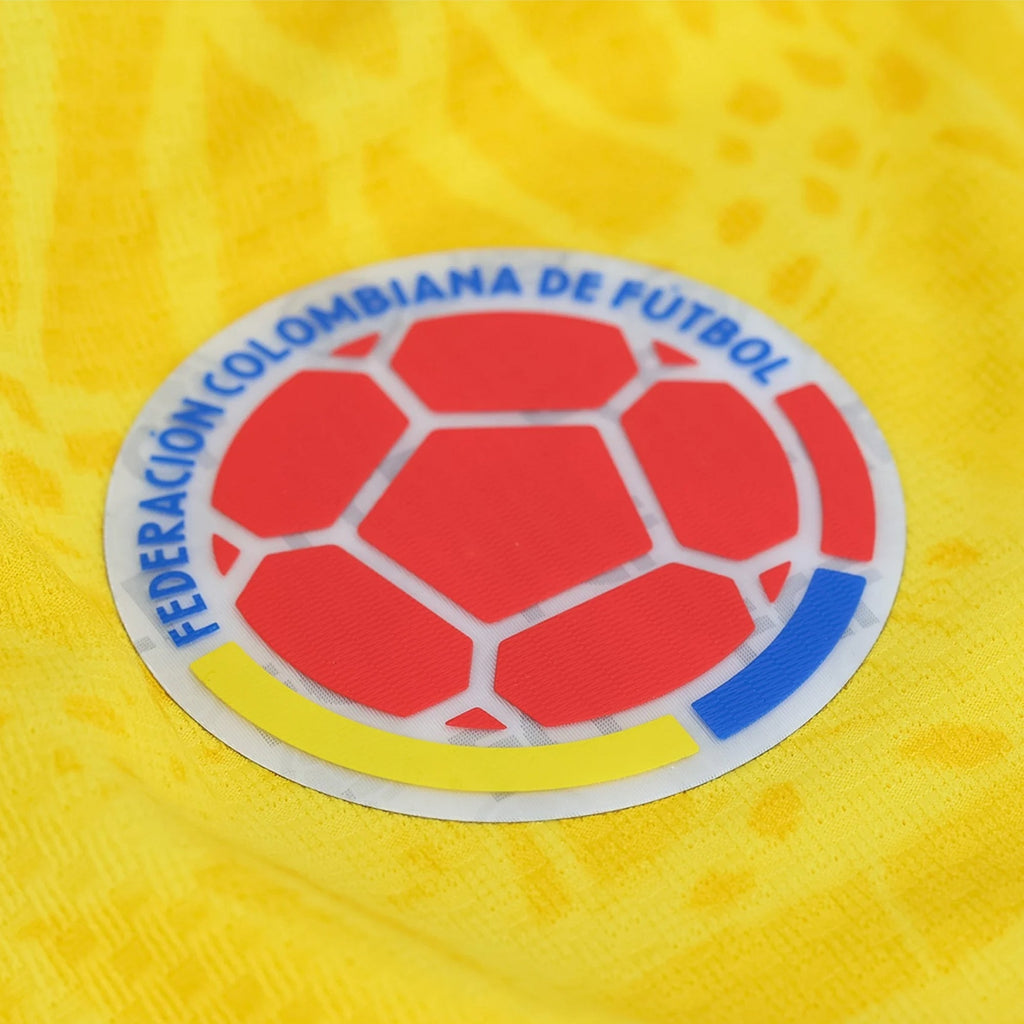 adidas Men's Borre Colombia 2026 Authentic Home Jersey (Impact Yellow)