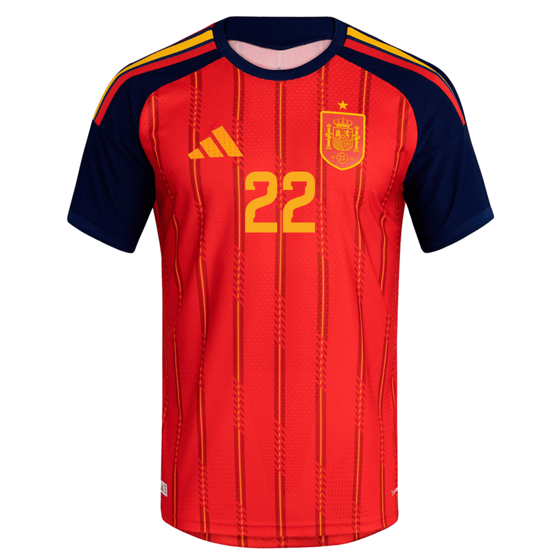 adidas Men's Merino Spain Authentic World Cup Home Jersey 2026 (Vivid Red)