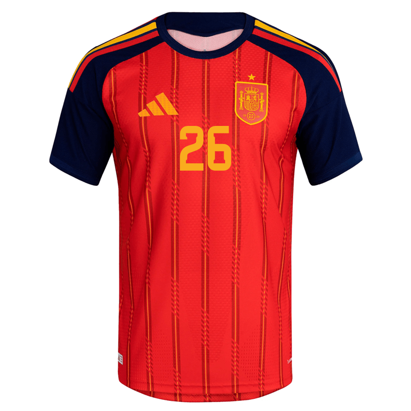 adidas Men's Samu Spain Authentic World Cup Home Jersey 2026 (Vivid Red)