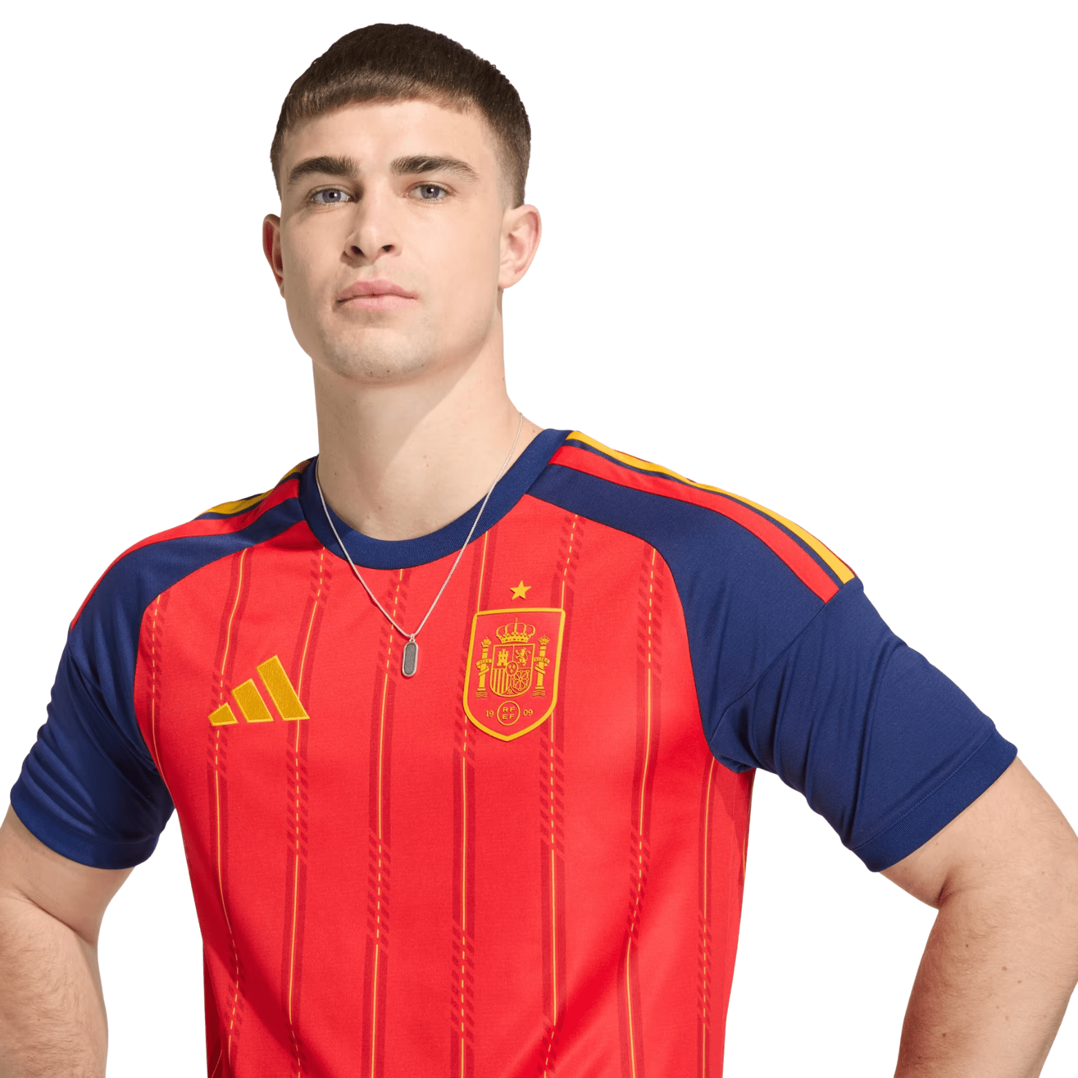 adidas Men's Zubimendi Spain World Cup Home Jersey 2026 (Vivid Red)
