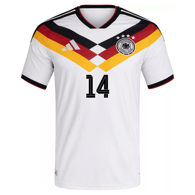 adidas Men's Stiller Germany Authentic Home World Cup Jersey 2026 (White/Black)