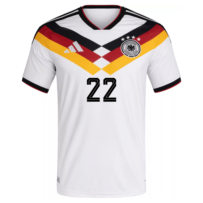adidas Men's Ter Stegen Germany Authentic Home World Cup Jersey 2026 (White/Black)