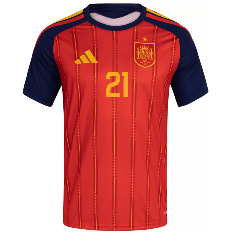 adidas Men's Zubimendi Spain World Cup Home Jersey 2026 (Vivid Red)
