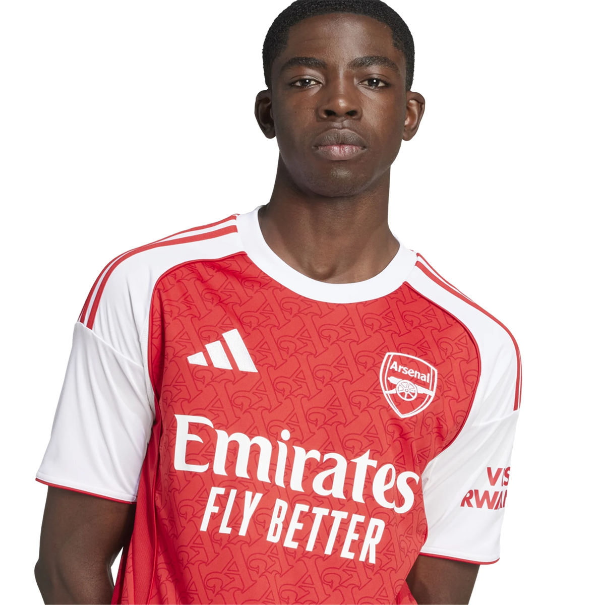 adidas Arsenal Home Jersey w/ EPL + No Room For Racism Patches 25/26 (Better Scarlet/White)