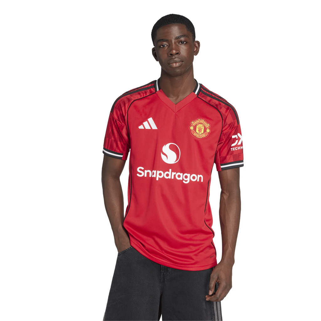 adidas Garnacho Men's Manchester United Home Jersey 25/26 w/ EPL + NRFR Patches (Red)