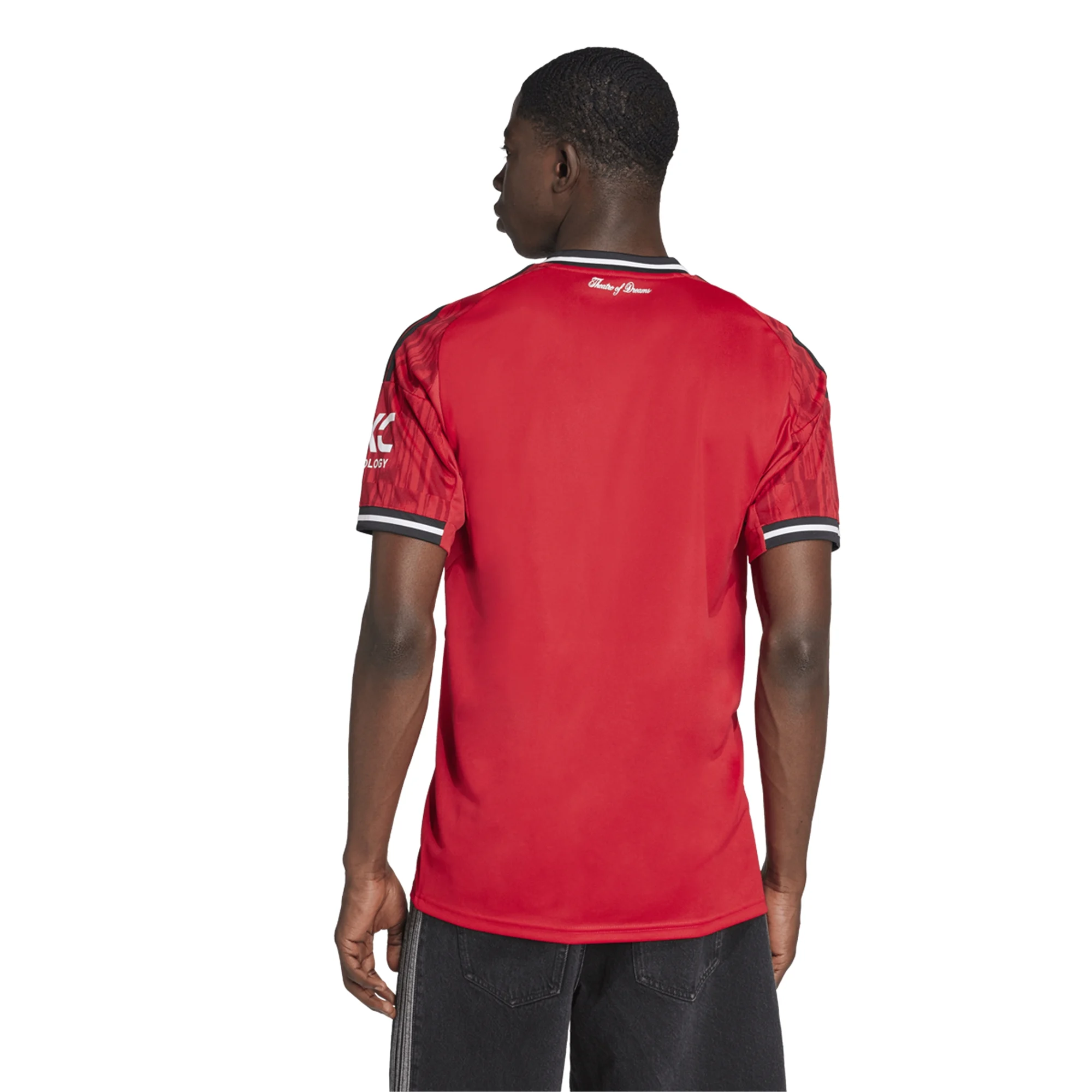 adidas Dalot Men's Manchester United Home Jersey 25/26 w/ EPL + NRFR Patches (Red)