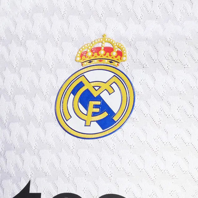 adidas Lucas V. Real Madrid Authentic Home Jersey w/ La Liga Patches 24/25 (White/Black)
