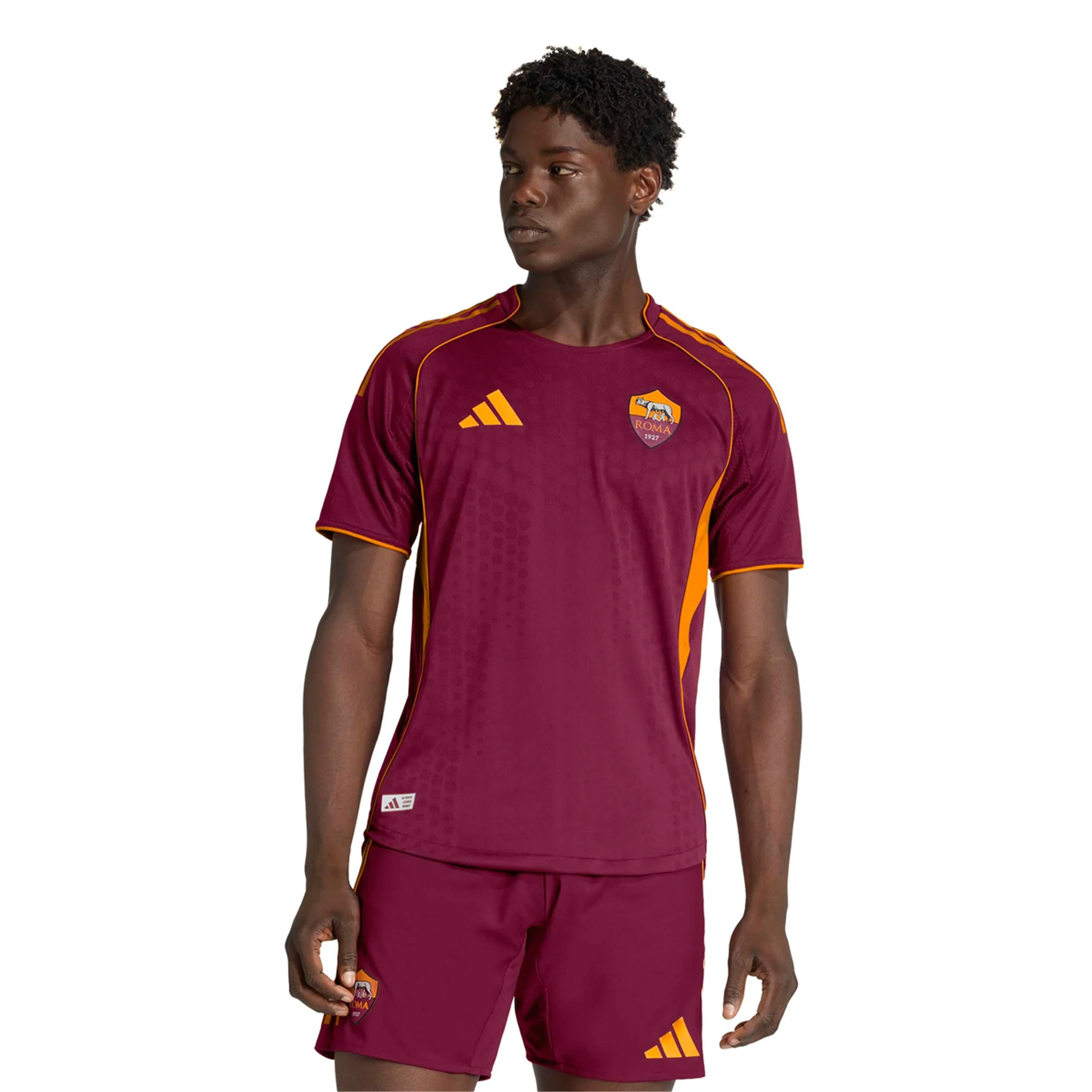 adidas Roma Authentic Mehmet Zeki Çelik Home Jersey w/ Europa League Patches 25/26 (Burgundy)