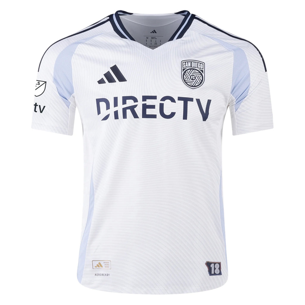 adidas San Diego FC Authentic Anisse Saidi Away Jersey 25/26 w/ MLS & Apple Patch (White)