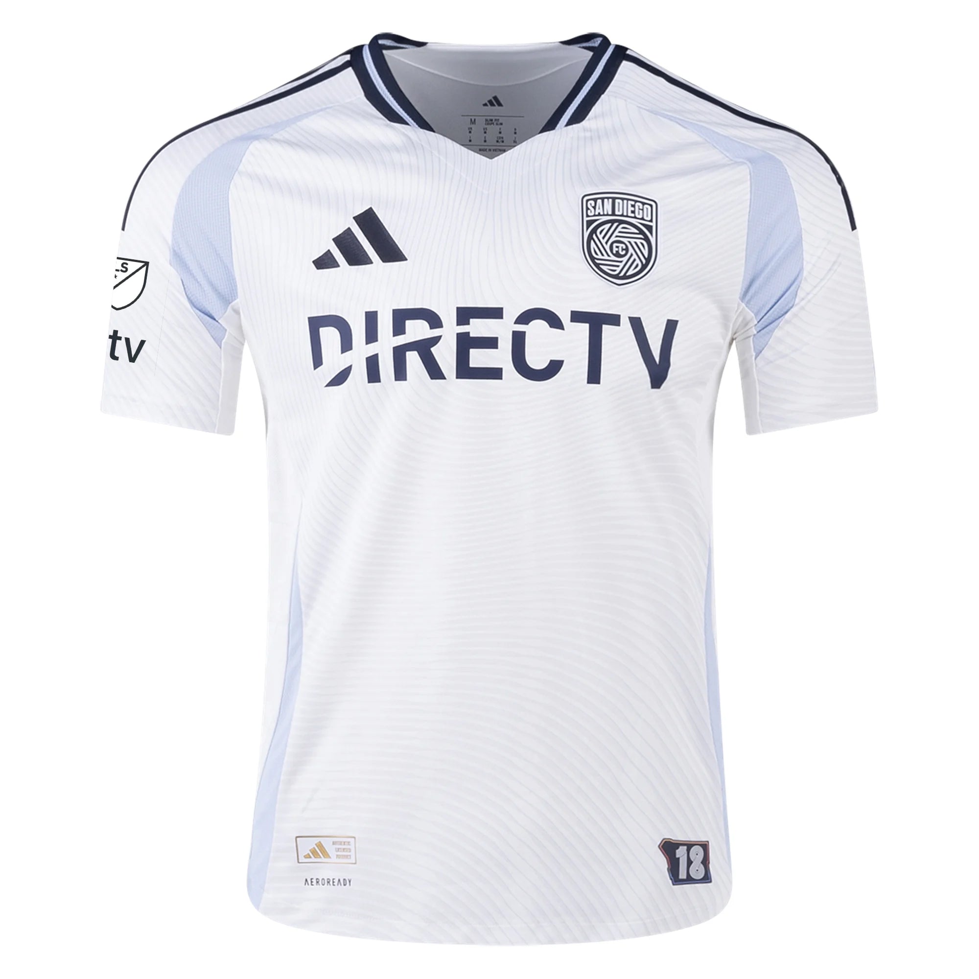 adidas San Diego FC Authentic Anisse Saidi Away Jersey 25/26 w/ MLS & Apple Patch (White)