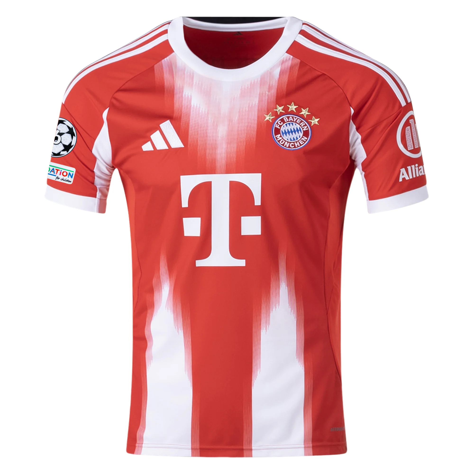 adidas Bayern Munich Bischof Home Jersey w/ Champions League Patches 25/26 (Red)