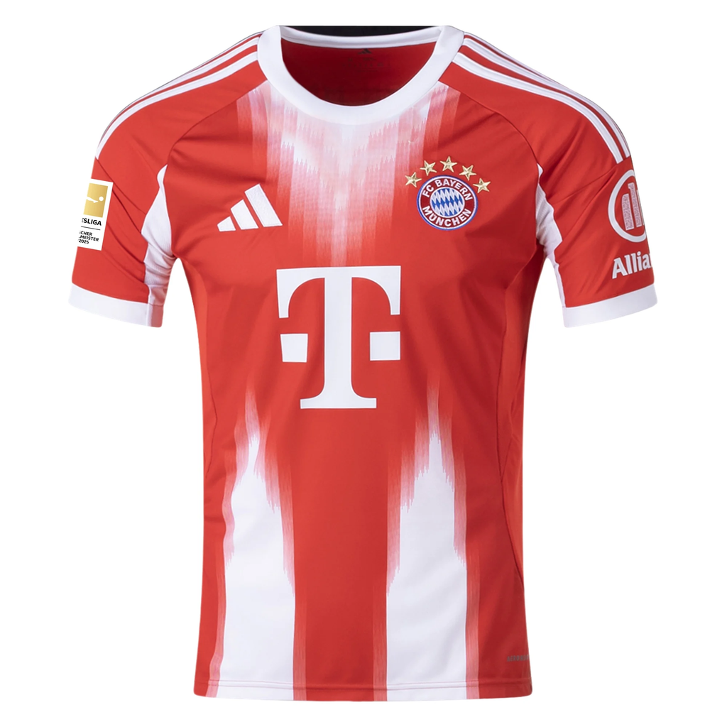 adidas Bayern Munich Harry Kane Home Jersey w/ Bundesliga Champion Patch 25/26 (Red)