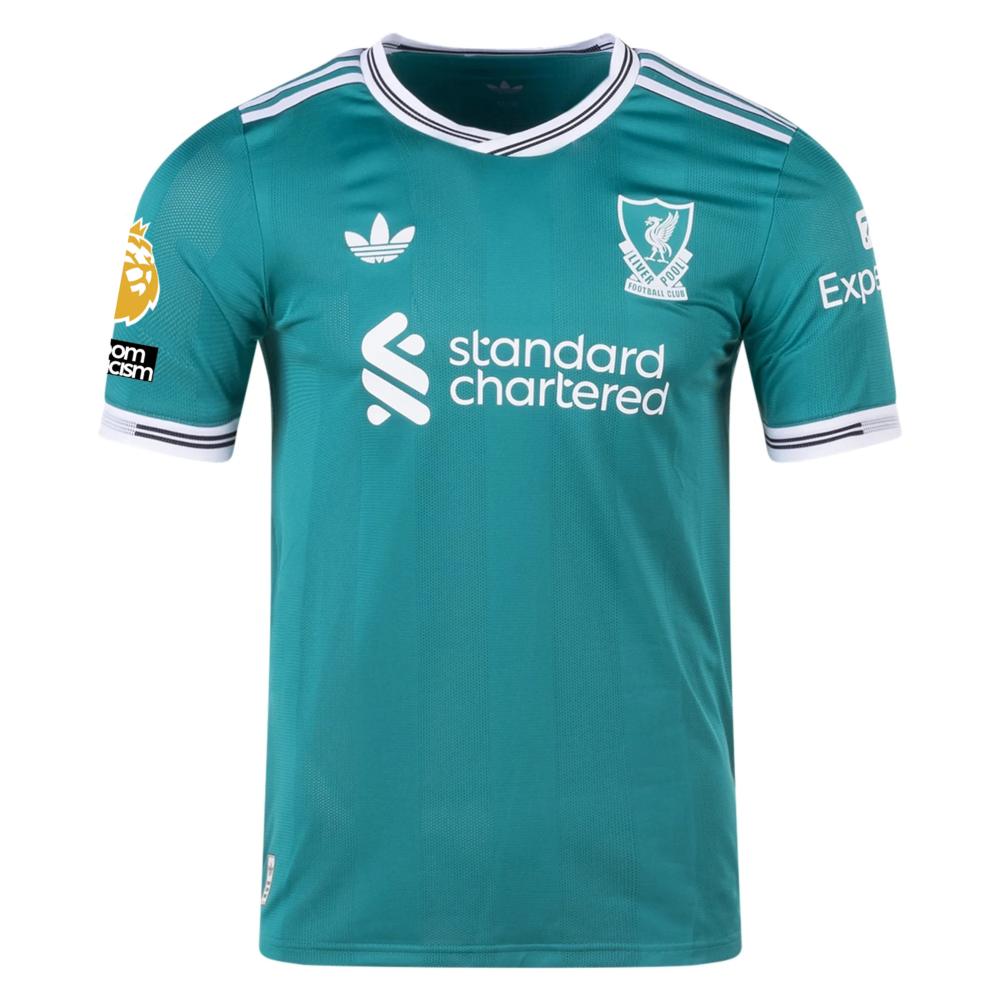 adidas Liverpool FC Authentic Alexander Isak Third Jersey w/ EPL + No Room For Racism Patches 25/26 (Sea Green)