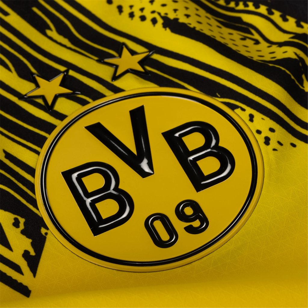 Puma BVB Dortmund Authentic Emre Can Home Jersey w/ Bundesliga Patch 25/26 (Faster Yellow/Puma Black)