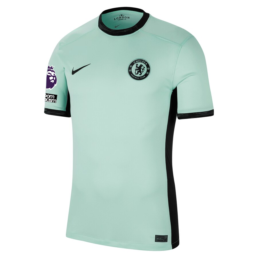 Nike Chelsea Ben Chilwell Third Jersey w/ EPL + No Room For Racism Patches 23/24 (Mint Foam/Black)