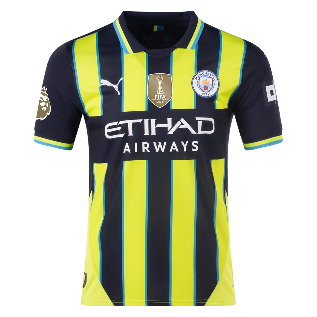 Puma Manchester City Joško Gvardiol Away Jersey w/ EPL + Club World Cup Patch 24/25 (New Navy/Yellow Glow)