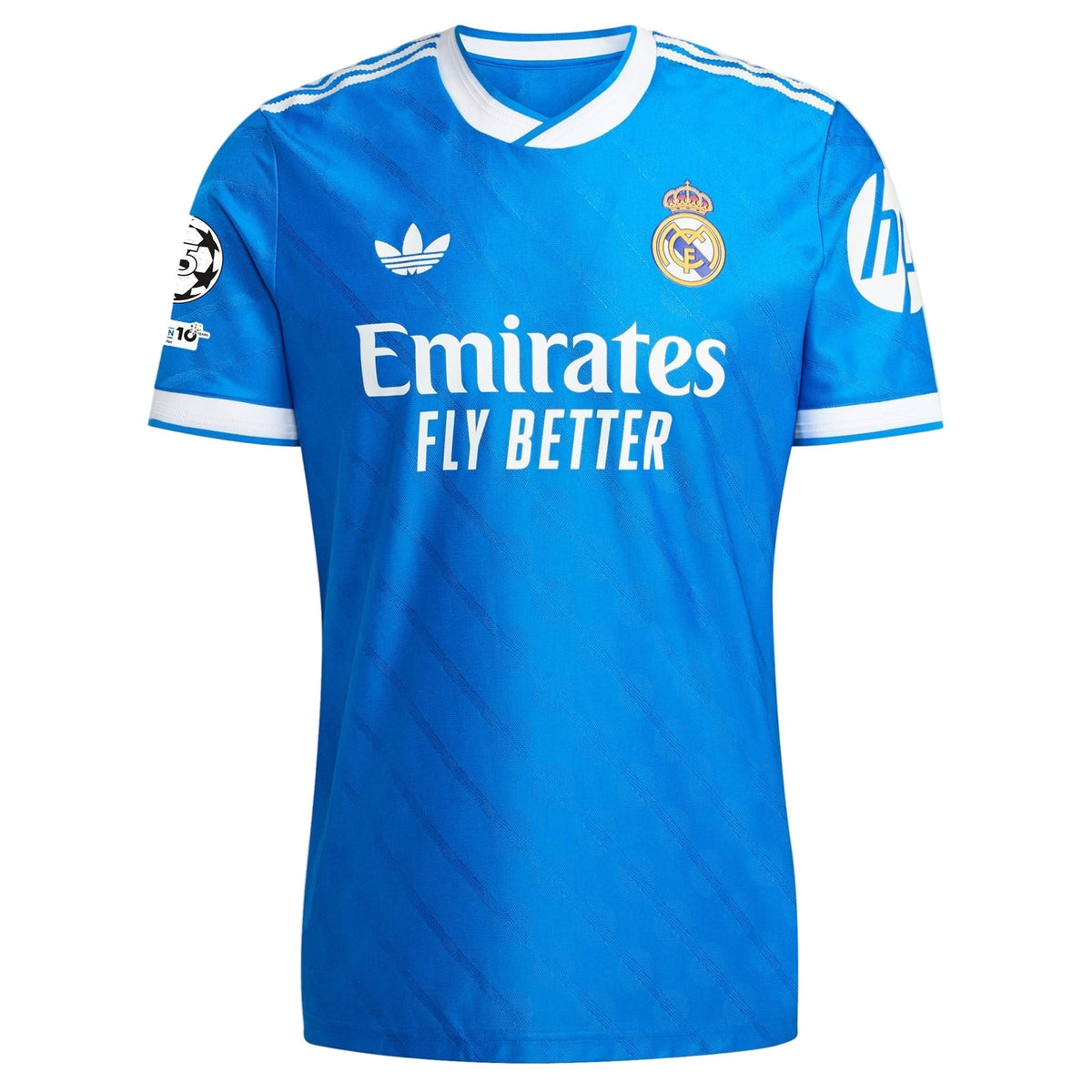 adidas Men's Asencio Real Madrid 25/26 Authentic Third Jersey w/ Champions League Patches (Blue)