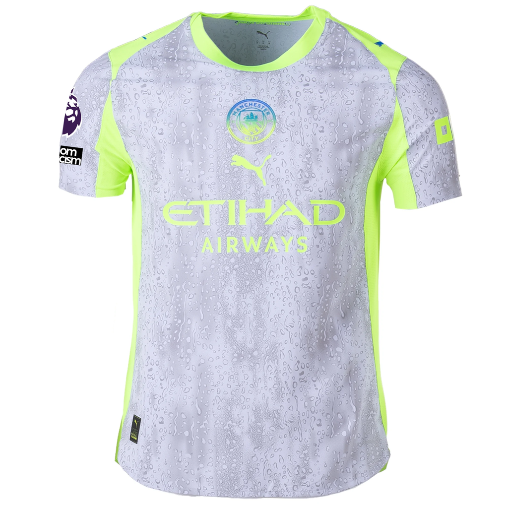 Puma Manchester City Authentic Foden Third Jersey w/ EPL + No Room For Racism 25/26 (Cool Weather/Pro Green)