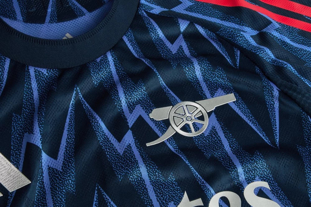 adidas Arsenal Authentic Gabriel Away Jersey w/ EPL + No Room For Racism 25/26 (Indigo/Silver)