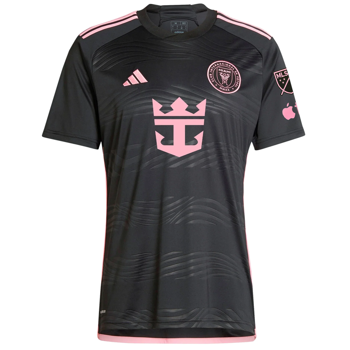 adidas Inter Miami Luis Suarez Royal Caribbean Away Jersey w/ MLS + Apple TV Patches 23/24 (Black/Bliss Pink)