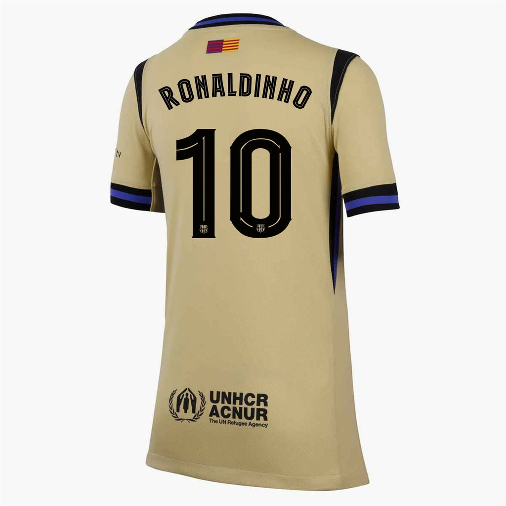 Nike Youth Ronaldinho FC Barcelona Away Jersey 25/26 (Team Gold/Persian Violet/Black)