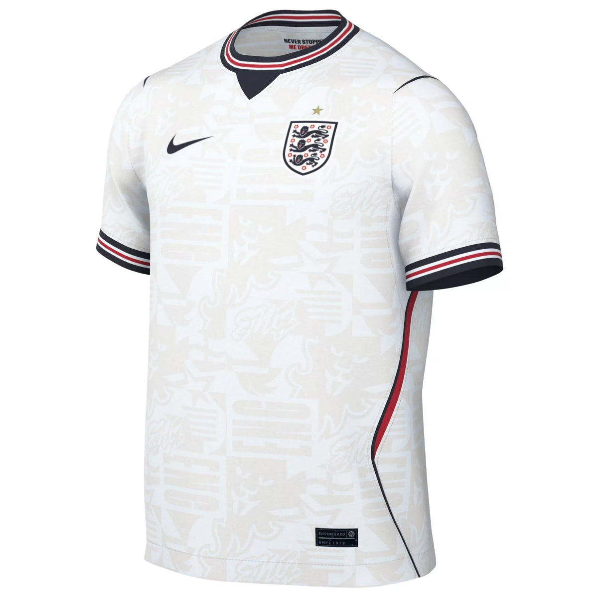 Nike Men's England Home Stadium Jersey 2026 (White/Obsidian)
