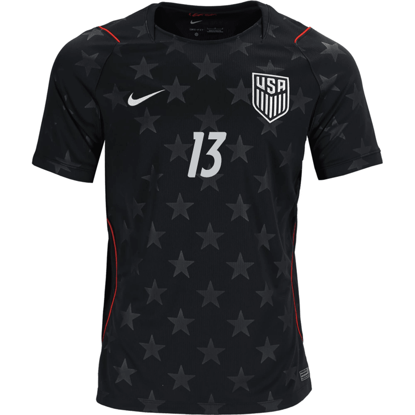 Nike Mens M. Robinson United States Away Stadium Jersey 2026 (Dark Obsidian/Pure Platinum)