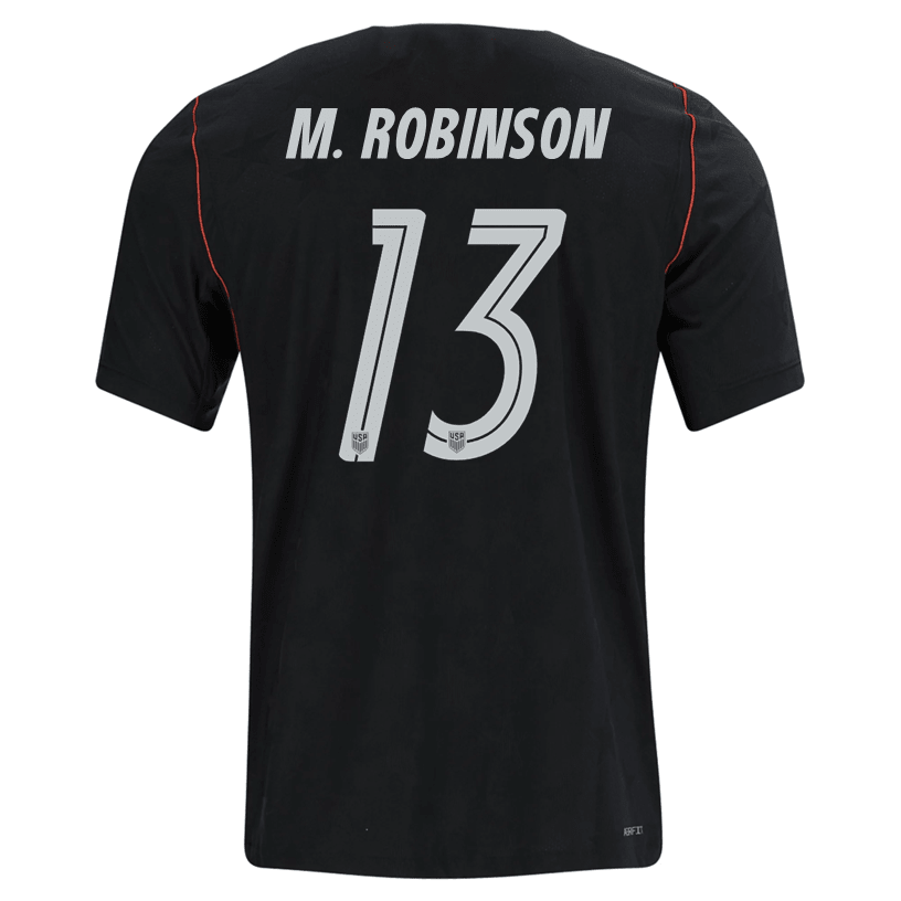 Nike Mens M. Robinson United States Away Stadium Jersey 2026 (Dark Obsidian/Pure Platinum)