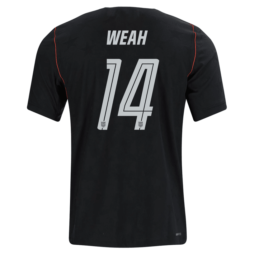 Nike Mens Weah United States Away Stadium Jersey 2026 (Dark Obsidian/Pure Platinum)