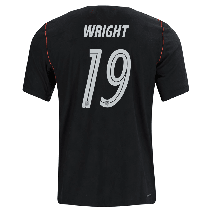 Nike Mens Wright United States Away Stadium Jersey 2026 (Dark Obsidian/Pure Platinum)