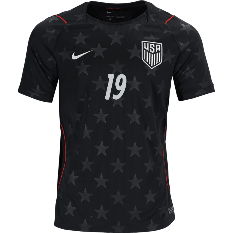Nike Mens Wright United States Away Stadium Jersey 2026 (Dark Obsidian/Pure Platinum)
