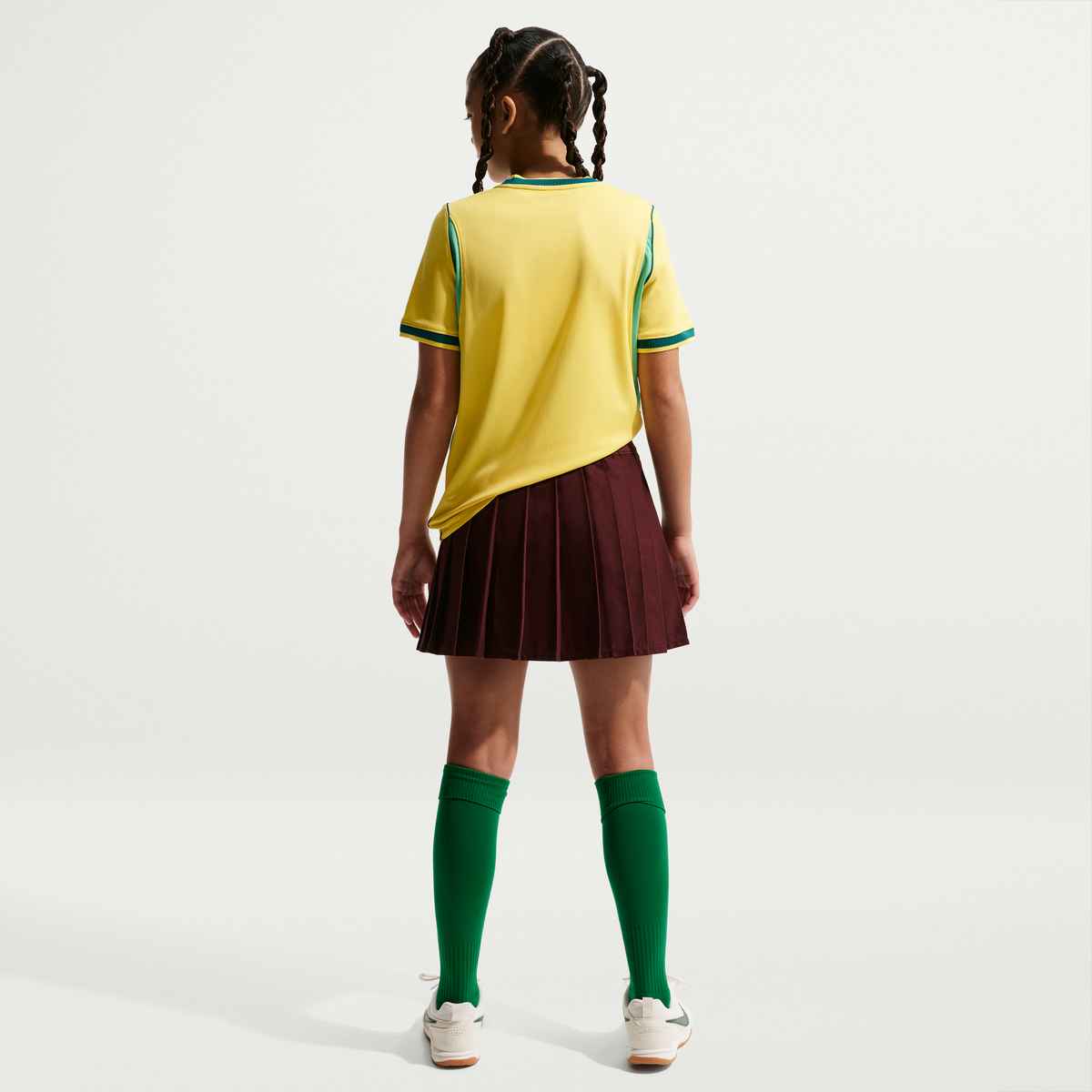 Nike Youth Brazil Home Stadium Jersey 2026 (Yellow Canary/Teal)