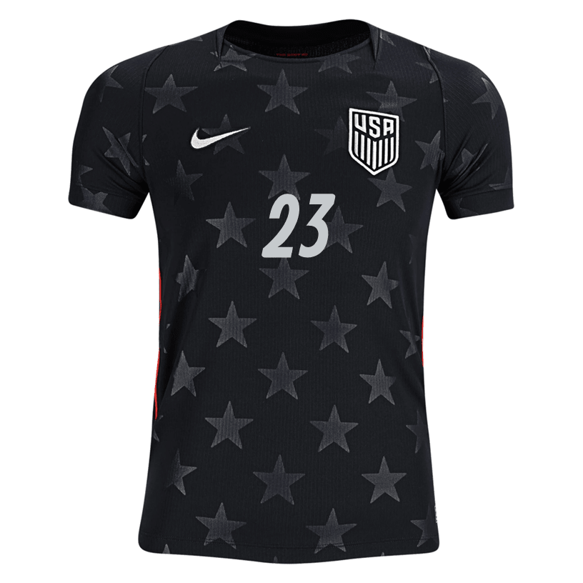 Nike Youth Steffen United States Away Stadium Jersey 2026 (Dark Obsidian/Pure Platinum)