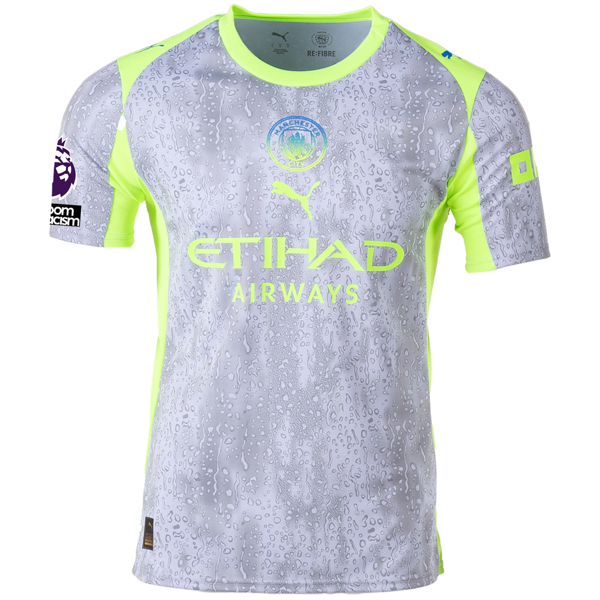 Puma Men's Manchester City O’ Reilly Third Jersey w/ EPL + No Room For Racism Patches 25/26 (Cool Weather/Pro Green)