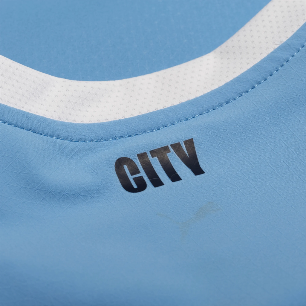Puma Manchester City Authentic Bobb Home Jersey w/ EPL + No Room For Racism Patches 25/26 (Team Light Blue/White)